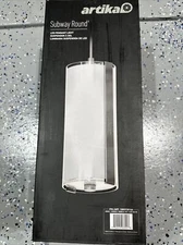 Artika Subway Round 12-Watt LED Chrome Modern Hanging Mini Pendant