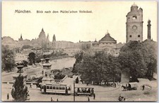Munchen Blick Nach Dem Muller Schen Volksbad Munich Germany Postcard