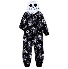 NWT Jack Skellington Zero nightmare christmas Hood Costume Sleeper Kid Size 4/5