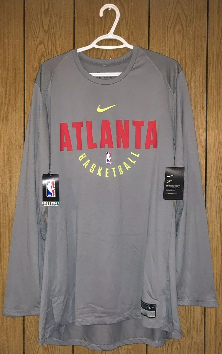 Nike Men's Atlanta Hawks Grey Dri-Fit Practice T-Shirt