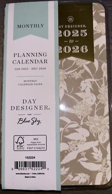 2025-2026 Blue Sky Day Designer Tess Monthly Pocket Planner (3.63'' x 6.13'')