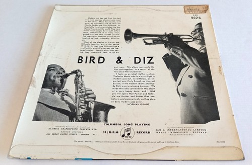 Charlie Parker & Dizzy Gillespie - Bird & Diz 10" LP 1956 UK Columbia 33c 9026 - Picture 5 of 11
