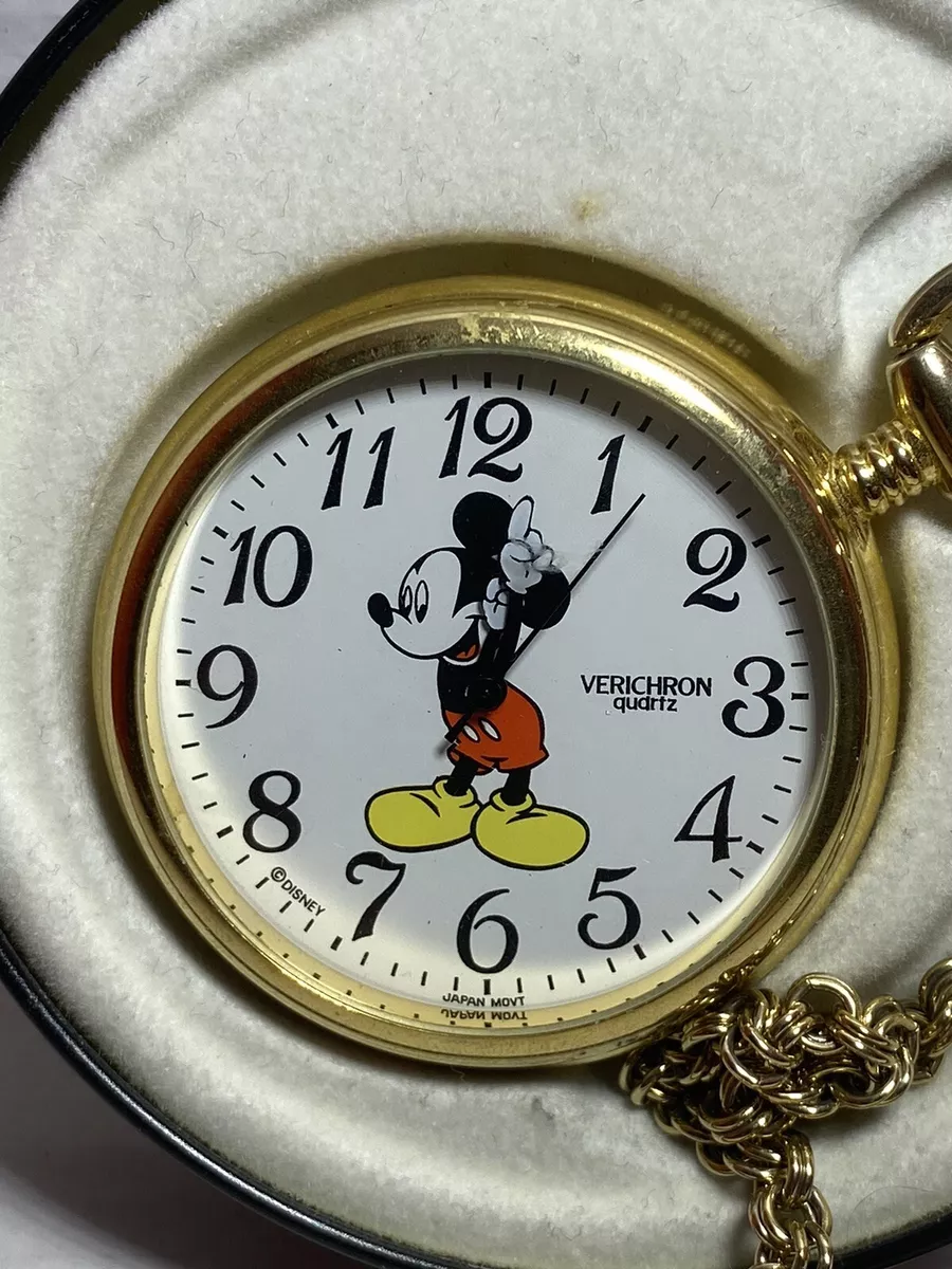 Mickey mouse gold pocket best sale watch