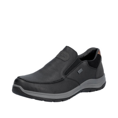 RIEKER Herren Slipper Halbschuh schwarz 03651-00  extra weit Leder und TEX