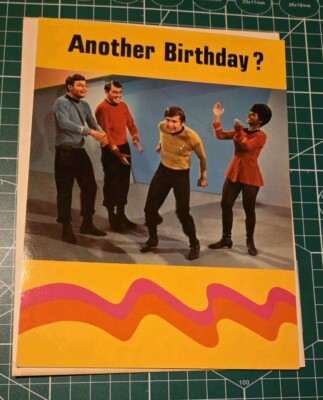 1x Star Trek Happy Birthday Greeting Card 1976 Scotty McCoy Chekov