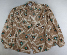 Vintage Alfred Dunner Women's Top Size 40 Brown Print Silky Textured Blouse
