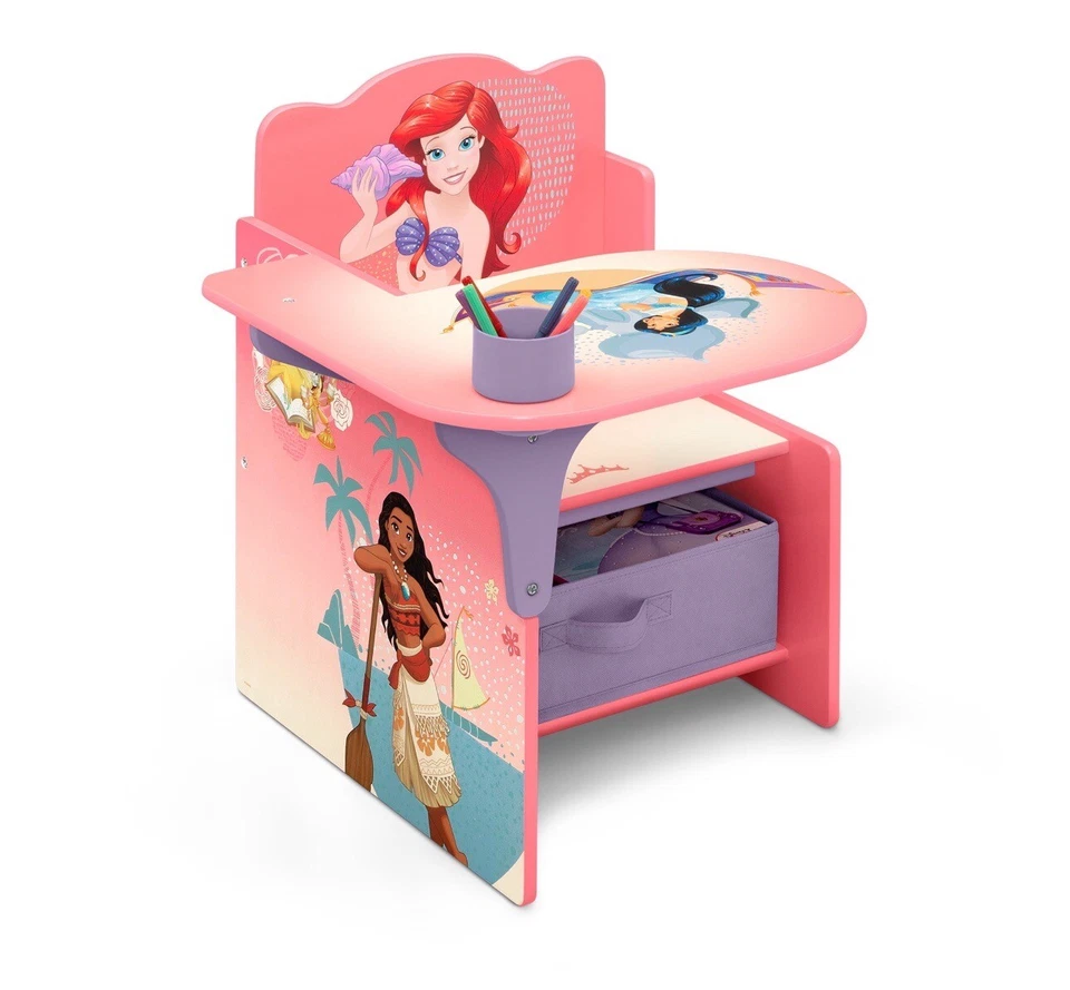 Escritorio silla princesa Disney con cubo de almacenamiento Foto 4 de 4