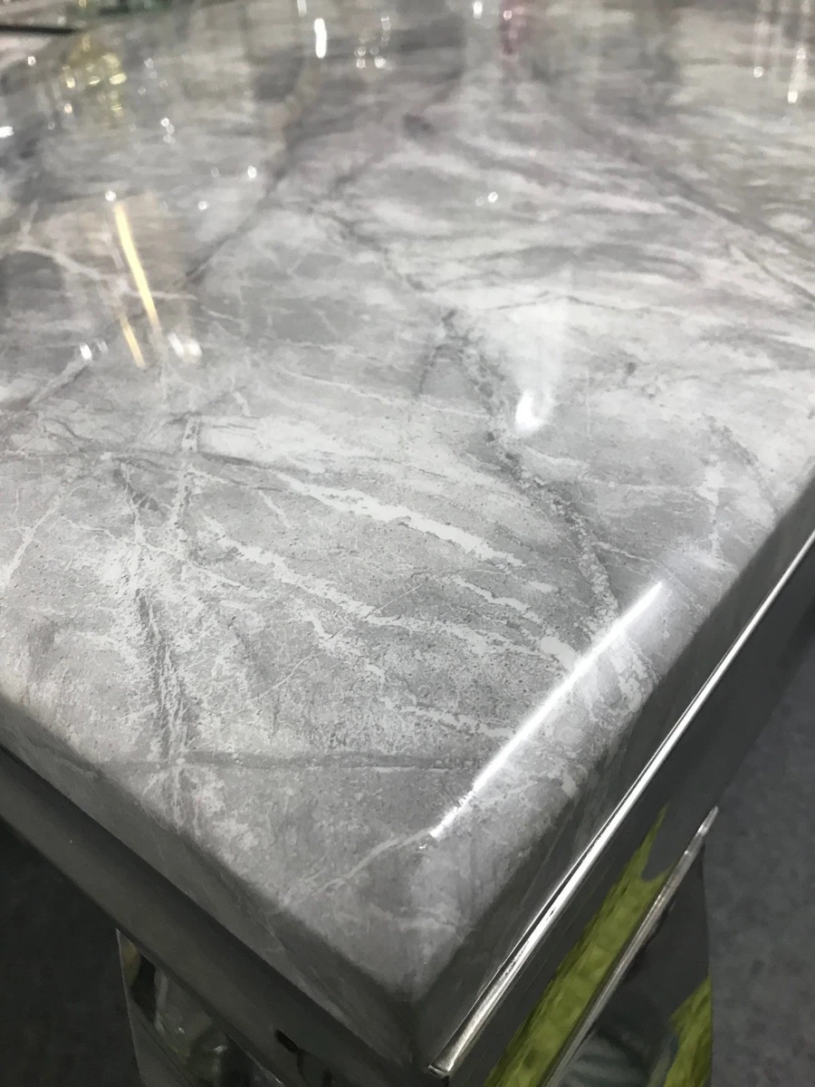 Louis dining table with grey marble top 1.0 Metre square stunning dining table