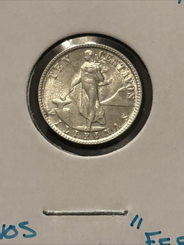 Moneda de plata de 10 centavos de Filipinas 1945 d “feb137” administración de Estados Unidos - Imagen 3 de 19