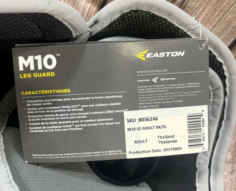 Easton m10 LEFT Leg Guard Age 16+ - Adult 17” •Large - Image 3 of 4