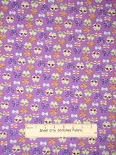 Butterfly Butterflies on Purple Fabric By Yard Cotton Timeless Treasures C3357