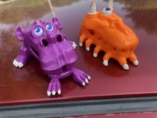 Vintage Columbia Pictures Ghostbusters Orange Purple Mini Trap Figure Toy x2
