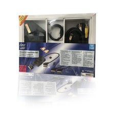 SET CAVI COLLEGAMENTO CAVO SCART TV DVD PLAYER RCA ADATTATORE RIDUTTORE