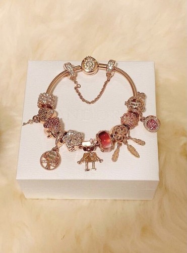 pandora bracelet rose gold authentic | eBay