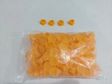 NEW Heart Shaped Tattoo Ink Cups Caps Orange Yellow 200 Piece Plastic Disposable