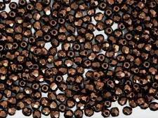 300 Preciosa Czech Glass Fire Polished Round Beads 6mm Jet Bronze fully coated
