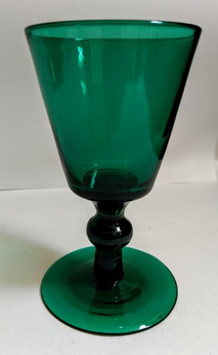 Antique Georgian Green Coloured Wine Glass c.1800 - 第 1/4 張圖片