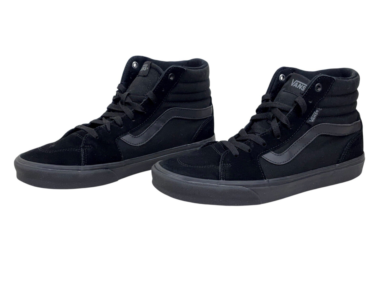 Vans Triple Black Suede High Top Sneakers Men Size 10 Ultra Cush SK8 EUC  