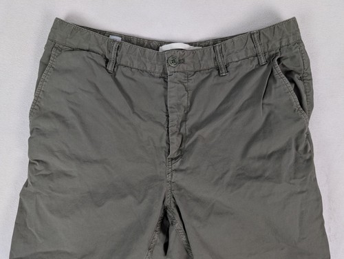 NORSE PROJECTS Aros leichte armeegrüne Twill-Chinohose vorne flach Größe 34 x 30 - Bild 3 von 6