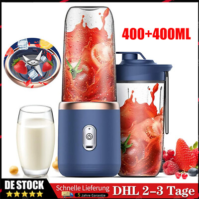 400+400ml Standmixer Smoothie Maker Zerkleinerer Multifunktion Mixer Milchshaker