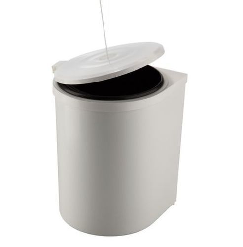 Pattumiera a Pedale da Cucina, Cestino Rifiuti da 20 L, Cestello Interno Rimovibile, Sacchetto, Ferro, Bianco, Relaxdays | Leroy Merlin