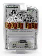 1:64 Greenlight *GOODRO FORD* Grey 1967 Mustang Coupe "SHE COUNTRY" *NIP*