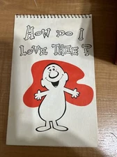 1960s Vintage Hallmark Multi-Page Greeting Card -how do i love thee?Spiral Bound