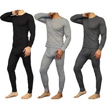 New Mens 2PC Soft 100% Cotton Thermal Underwear Long Johns Set Top, Bottom M-2XL