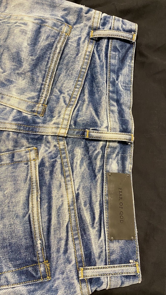 Fear of God Fifth Collection Selvedge Denim Holy Water Blue Fear of God Fifth Collection Selvedge Denim Holy Water Blue