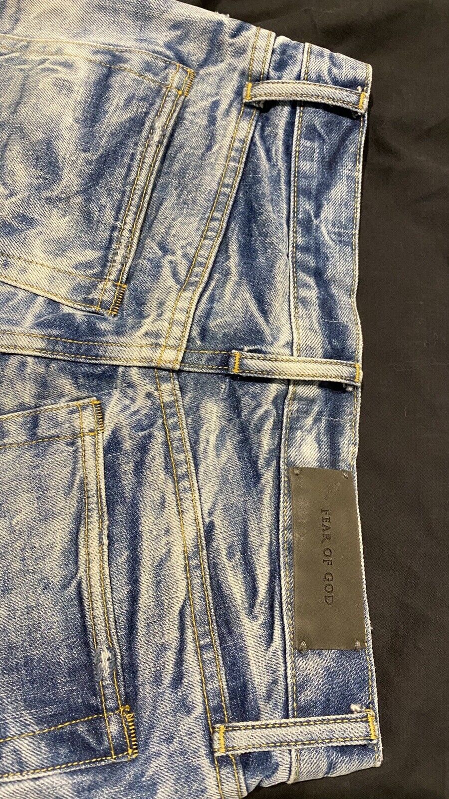 Fear of God Fifth Collection Selvedge Denim Holy Water Blue Jeans Size 28