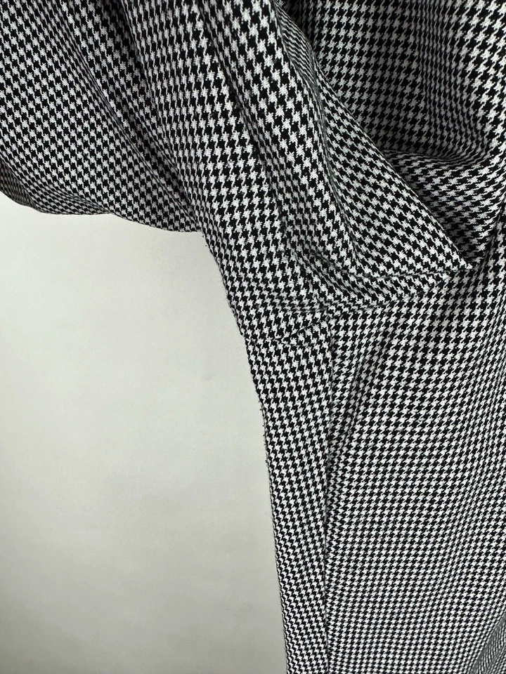 Pantalones Pantalones Vintage Años 90 S Pierna Recortada Pata de Gallo Cuadros Plisados Preppy Retro Foto 4 de 4