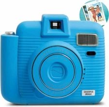 BRAND NEW SHARPER IMAGE Instant Camera with Flash, 5 Lighting Modes  BLUE