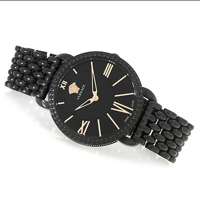 Versace Women's Krios Black Dial Black IP Stainless Steel Watch M6Q60D008 S060 