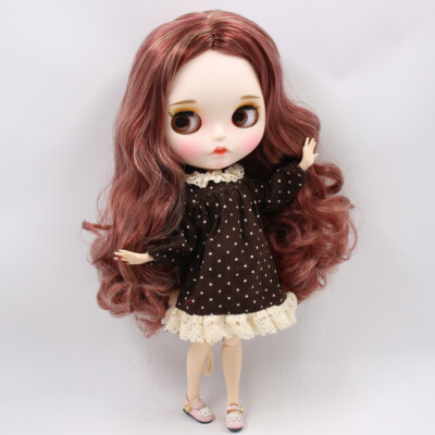 12'' Factory blythe Doll 1/6 BJD Red mix Blonde hair New matte face joints body 