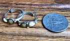 Womens Fashion Earrings Small Hinged Hoop Gold Tone Lever Back