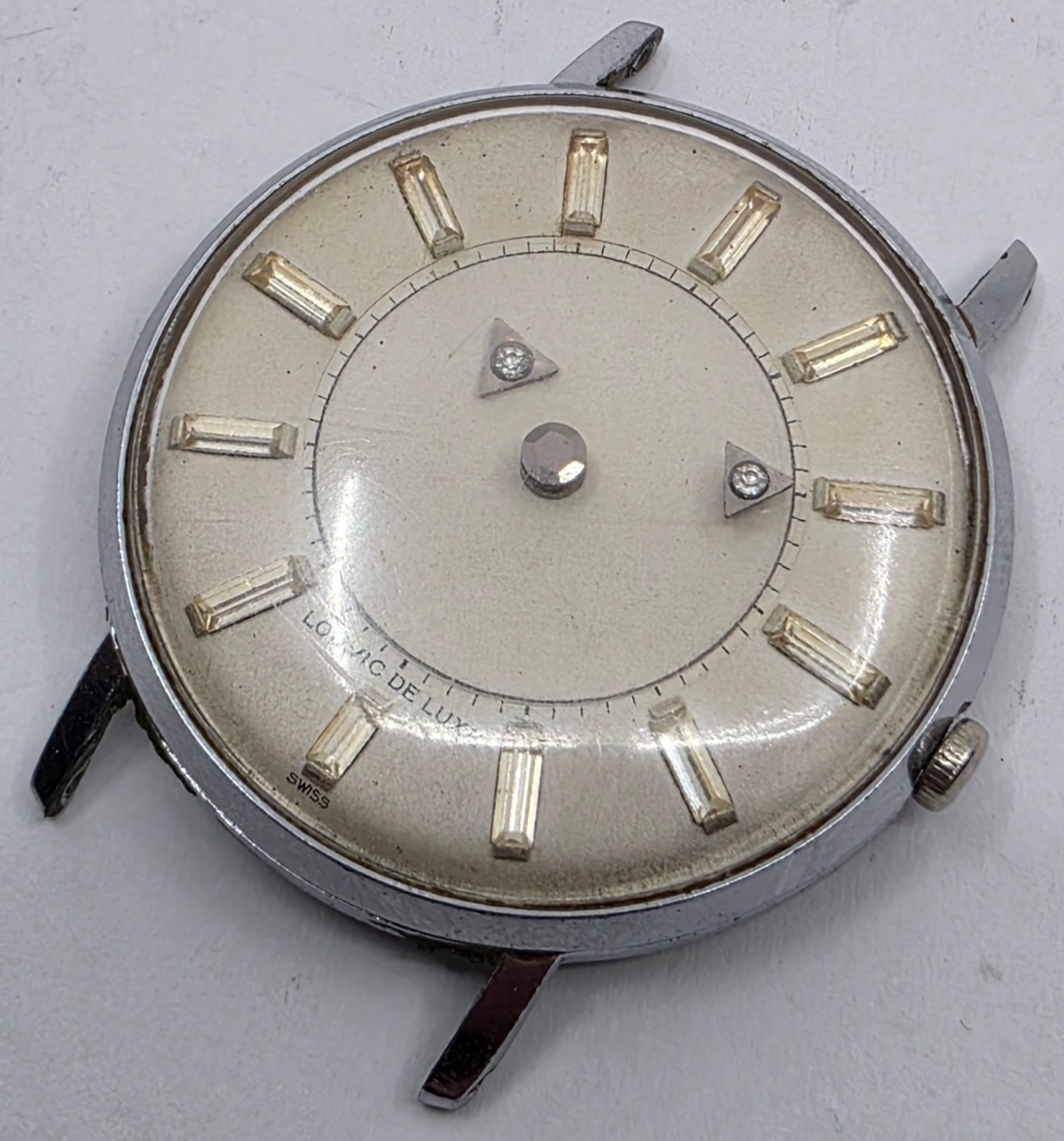 Vintage Louvic Mystery Dial Mens Swiss Wrist Watch DeLuxe Automatic Not Running $_57.JPG?set_id=880000500F main image 2