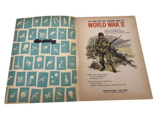 Vintage How And Why Wonder Books Lot Dinosaurs Birds Earth WWII Primitive Man - Picture 7 of 8