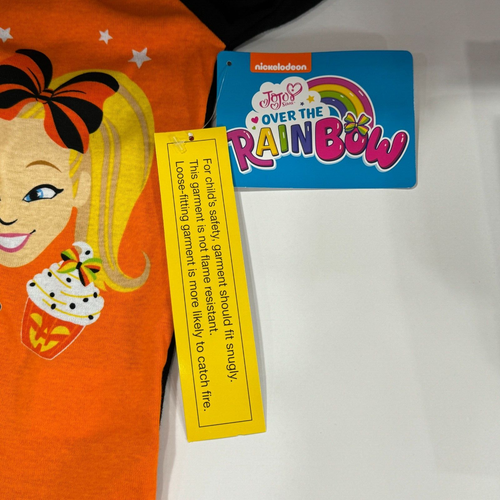 JoJo Siwa Girls Halloween Pajama Set Size 4 Hey Boo Print Long Sleeve & Pants - Picture 7 of 11