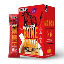 Beef Bone Broth Powder Mix | Grass-Fed, 10g Protein | Collagen-Rich, Keto  Pa...