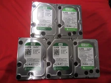 Lot of 5pcs Western Digital 3.0TB WD30EZRX 64MB 5.4k Sata III 6Gb/s 3.5" HDD