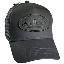 Von Dutch Hat TRIPLE BLACK Y2K Style Trucker Mesh SnapBack BRAND NEW W/ TAGS 
