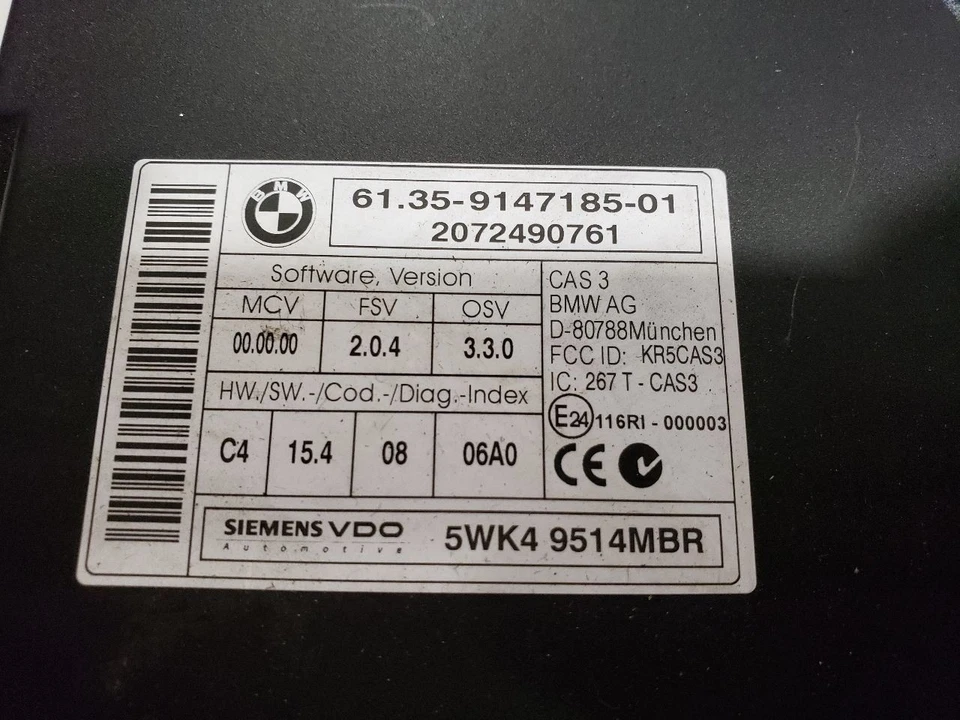 Juego de seguridad de encendido - Mini Cooper S R56 N14 2007 - OEM 9147185, 1501770 Foto 3 de 4