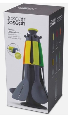 New! JOSEPH JOSEPH KITCHEN UTENSIL TOOLS ELEVATE CAROUSEL 6 PIECE/ROTATING STAND