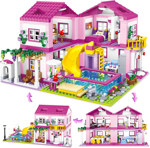 Pink Girls Summer Villa Friends Building Set Compatible with Lego Friends Constr - Picture 8 of 12