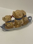 Vintage lusterware Salt pepper and saccharine with Trey and spoon complete mint — photo 9