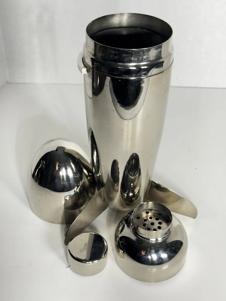 Godinger MCM Design Двойной Реквизит Вращающийся Коктейльный Шейкер Пьедестал Авиационная Барная стойка - Изображение 3 из 4