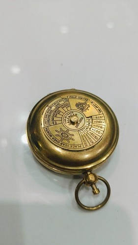 Antique Vintage Brass Pocket Compass Brass Nautical Compass - 第 4/6 張圖片