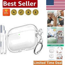 Crystal Clear AirPods Pro 3 Case with Lanyard  Cleaning Kit - 2025 Edition