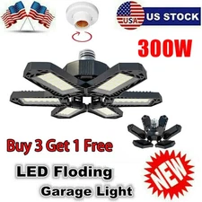 12000000LM LED Garage Light Bright Work Shop Ceiling Light Deformable Bulb Lamp