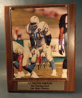Signed, Authenticated Natrone Means San Diego Chargers Wood Plaque, 13" X 10.5" — photo 2